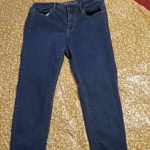 American Eagle Outfitters Women's Dark Blue Skinny Jeans